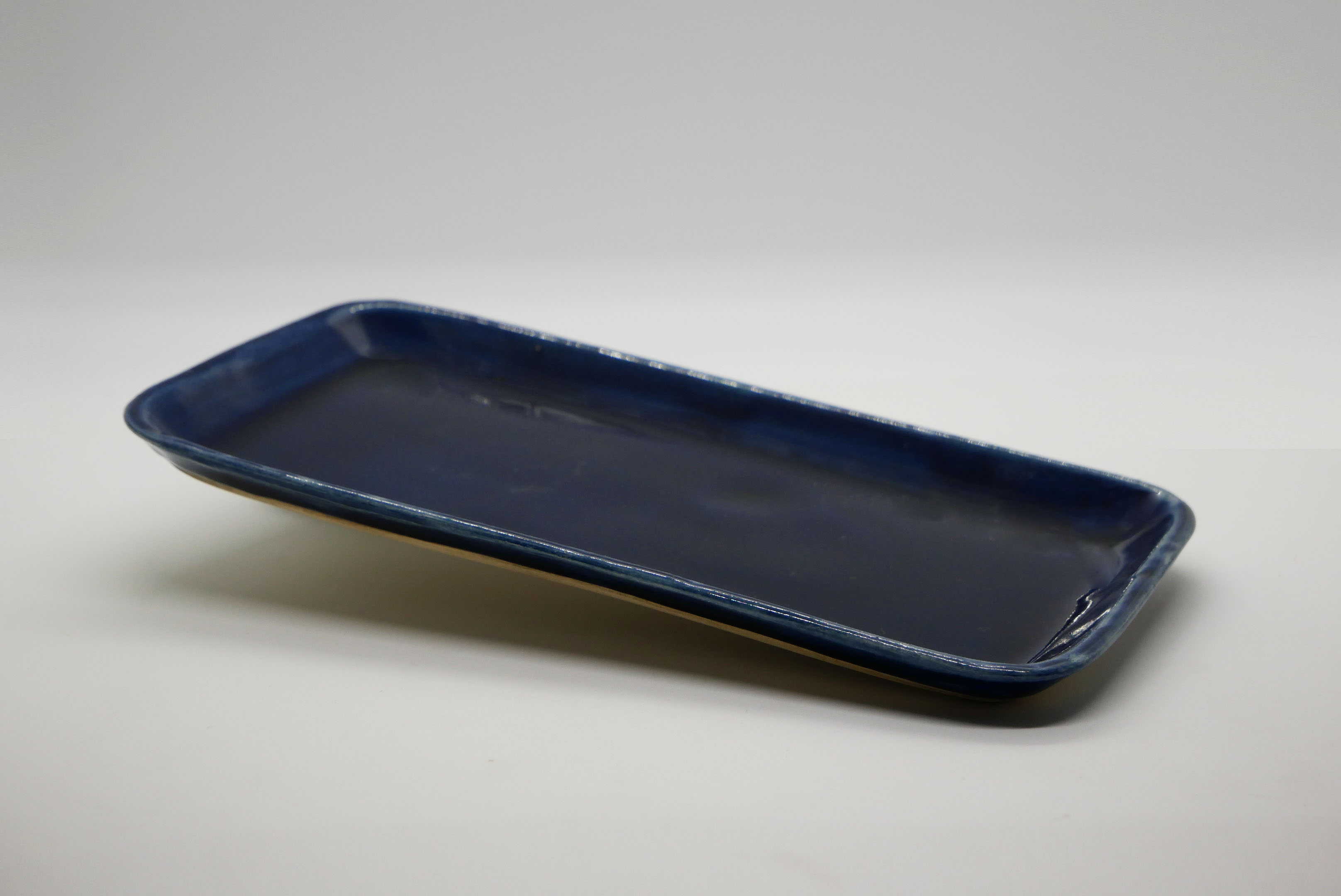 bandeja rectangular azul