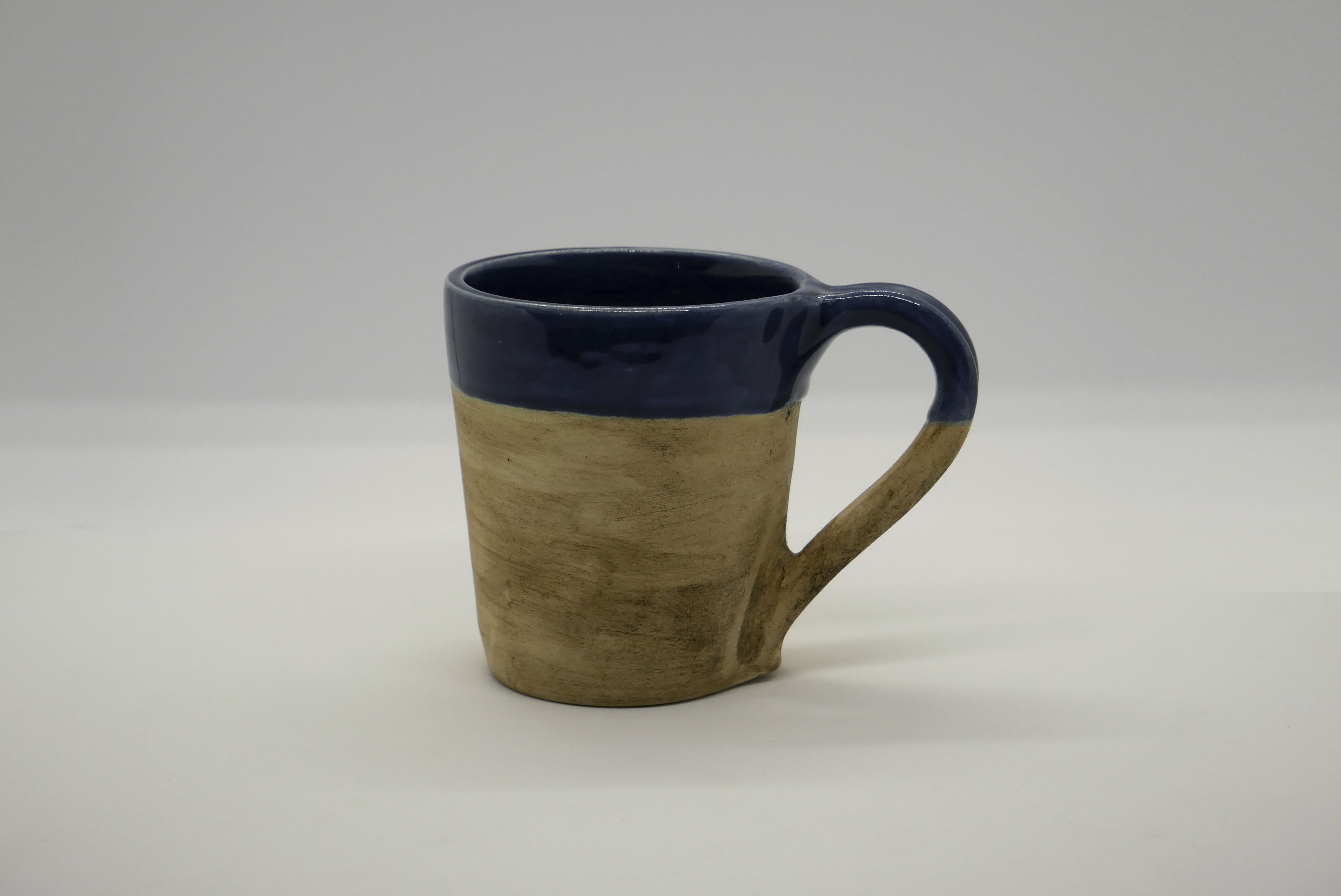 taza cafe doble azul